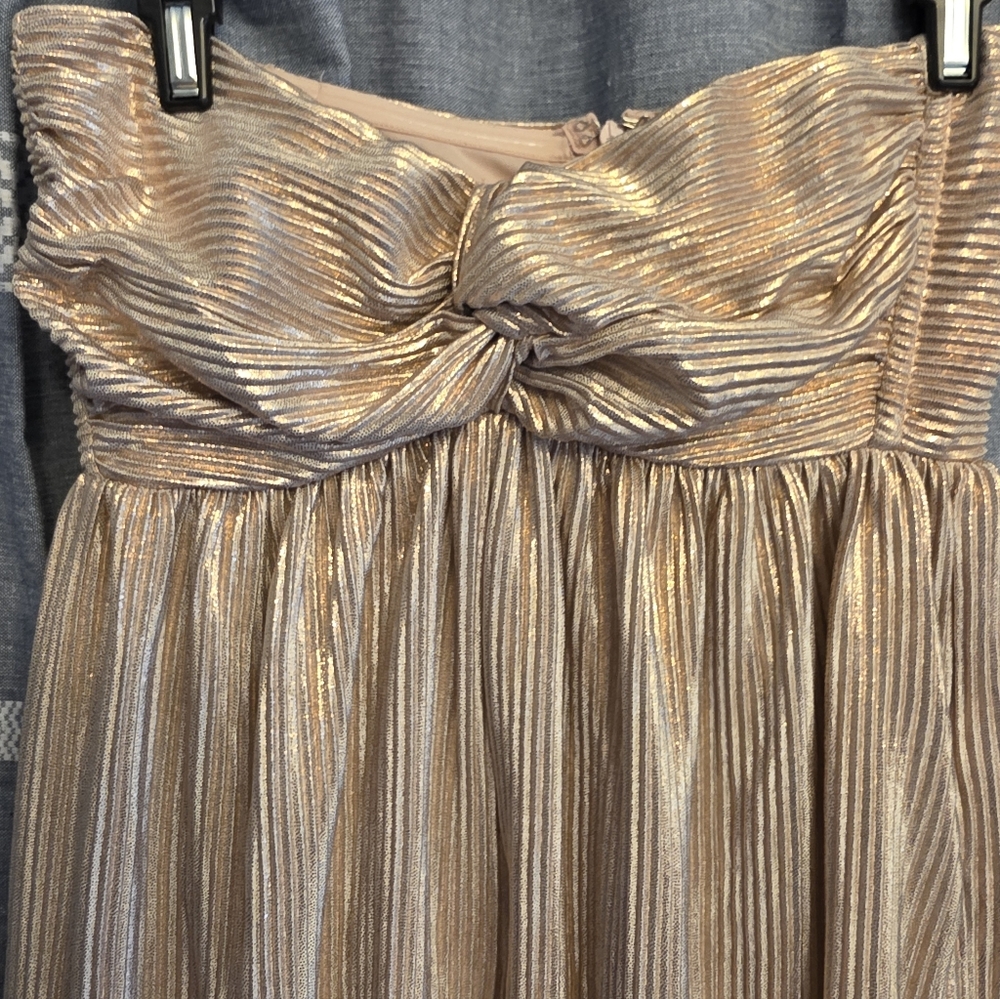 Stunning Rose Gold Venus Strapless Jumpsuit Size Small - Picture 2 of 6